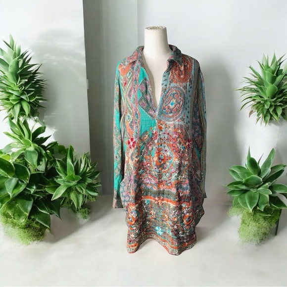 Anu Sweaters - Anu embroidered Boho Sweater  100% Rayon